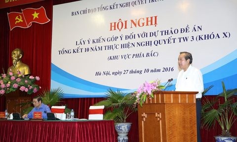 Hội nghị góp ý dự thảo Đề án tổng kết 10 năm thực hiện Nghị quyết Trung ương 3 (khóa X)  - ảnh 1